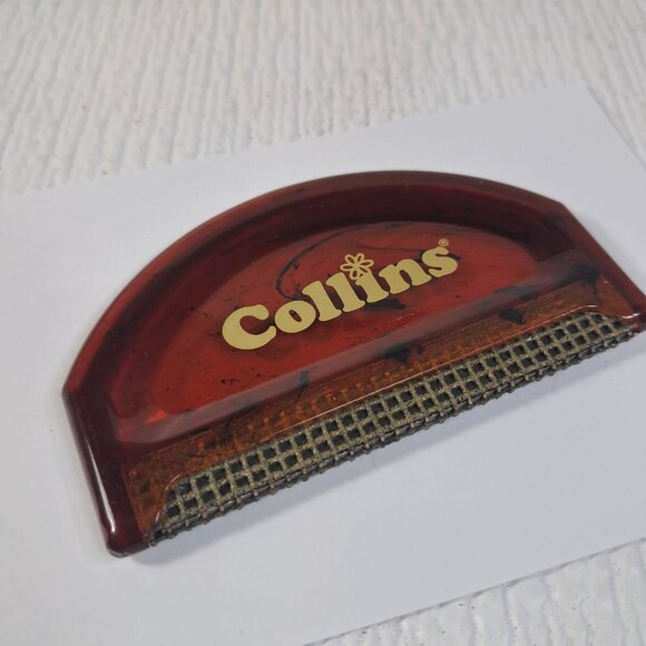 Collins Fabric and Sweater Comb D-Fuzz-It brown faux tortoiseshell Vintage - Picture 2 of 8